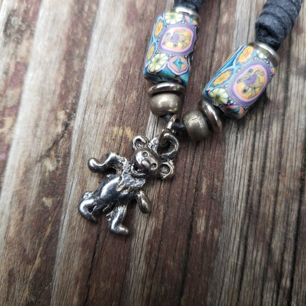 Grateful Dead Dancing Bear Necklace - Handmade - Picture 3 of 10